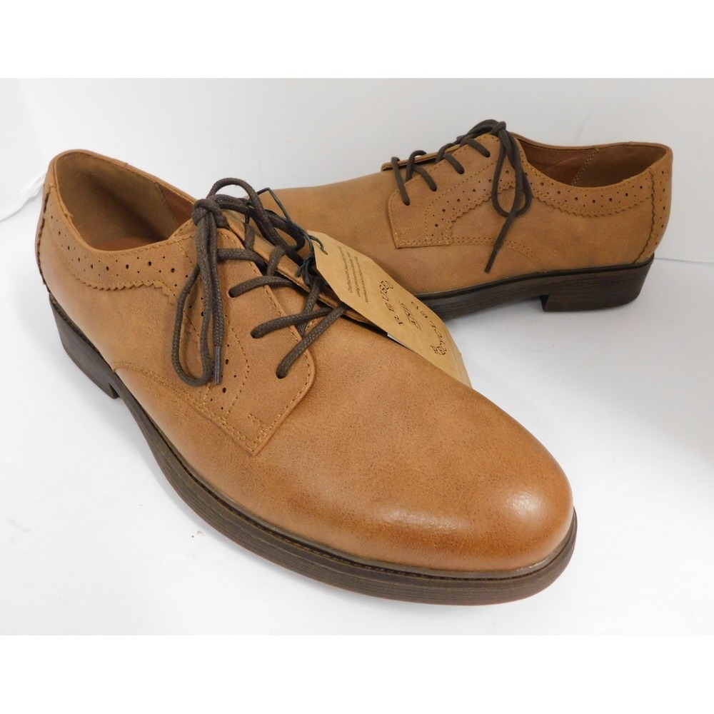 Frye and Co. Men's Grant Leather Oxford Shoes‎ Cognac Brown Size 10.5 M NEW